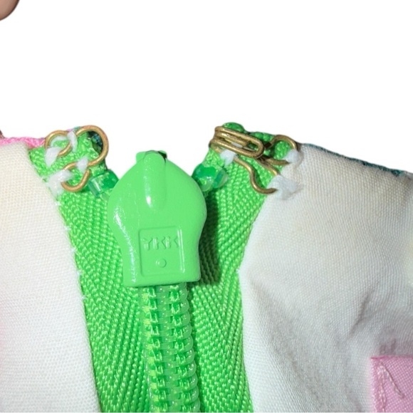 ▶️ Lilly Pulitzer ◀️ Pink Green Strapless Butterfly Lottie Dress Size 10 - Picture 12 of 14